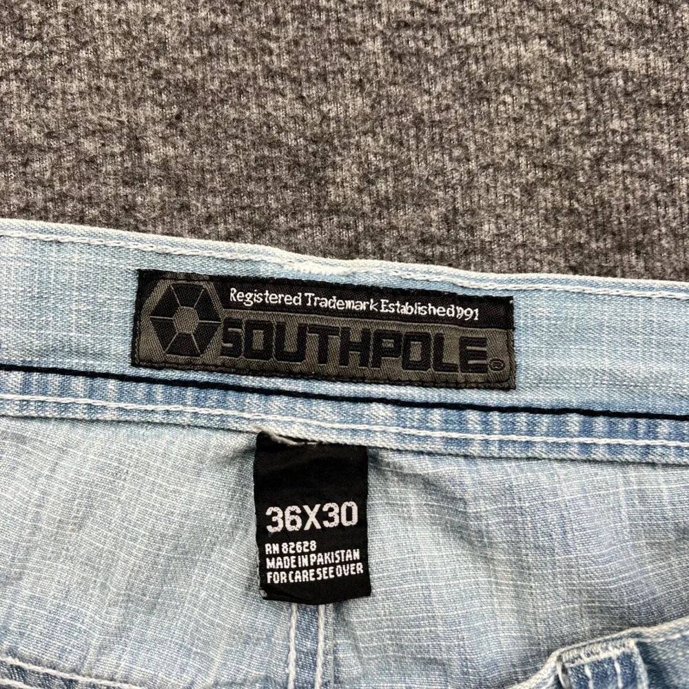 Vintage Southpole Jeans Mens 36x30‎ Fits 35x29 Light Wash Loose Fit Y2K Street
